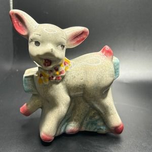 Frolicking Deer Planter Vintage MCM